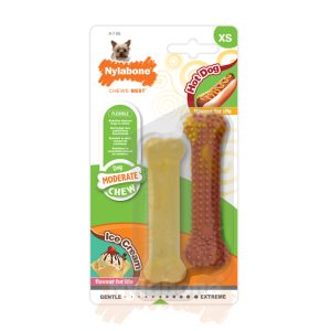 Hot Dog / Ice Cream Moderate Bone Twin Pack - X-Small