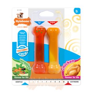 Chicken / Peas with Carrots Puppy Bone Twin Pack - Small
