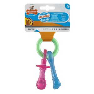 Puppy Pacifier Chew Teething Puppy Chew Toy in packaging