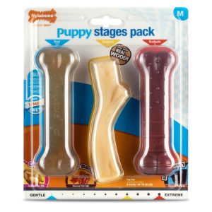Chicken / Maple Bacon / Beef Jerky Puppy Bones/ Stick Triple Pack - Medium