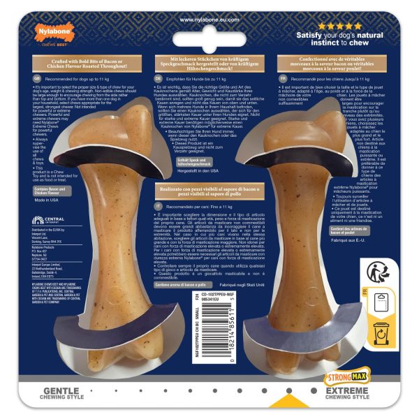 Chicken & Bacon MAX Strong Gourmet Femur Twin Pack - Small - Image 5